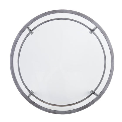 Jaymes Metal/Glass Round Cocktail Table - Silver