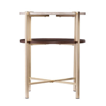 Ardmillan Round End Table with Faux Marble Top