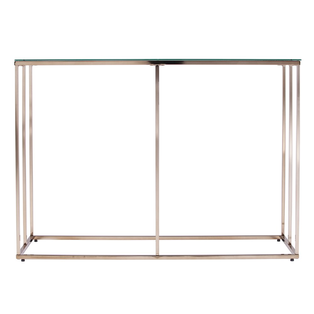Nicholance Contemporary Glass-Top Console Table