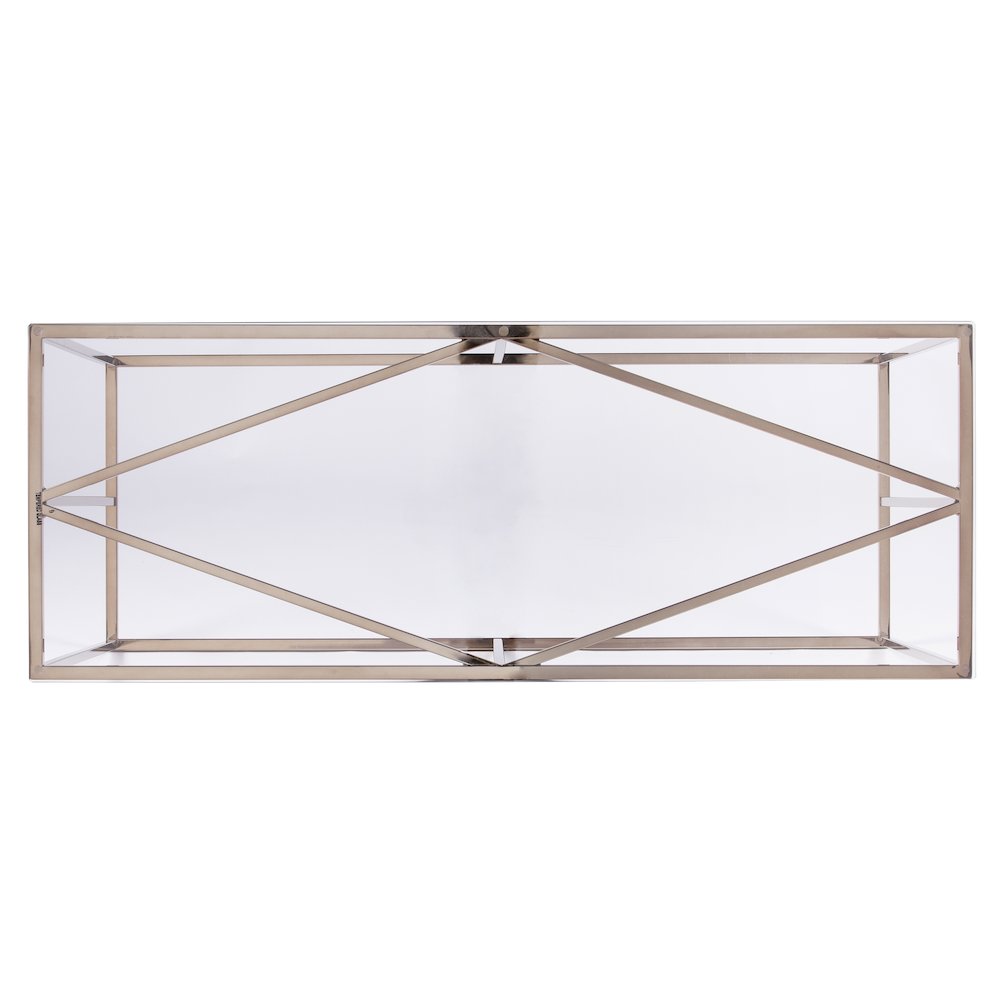 Nicholance Contemporary Glass-Top Console Table