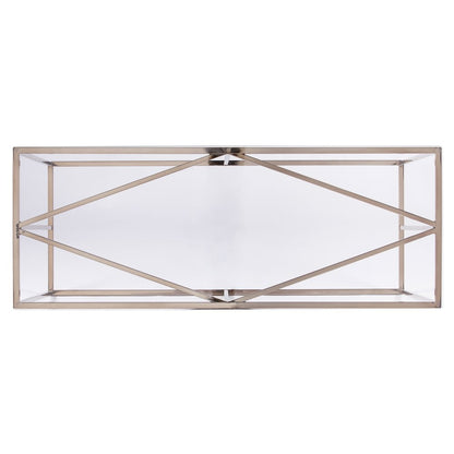 Nicholance Contemporary Glass-Top Console Table