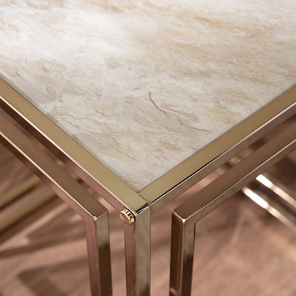 Simondley Faux Marble End Table