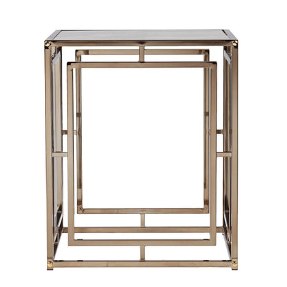 Simondley Faux Marble End Table