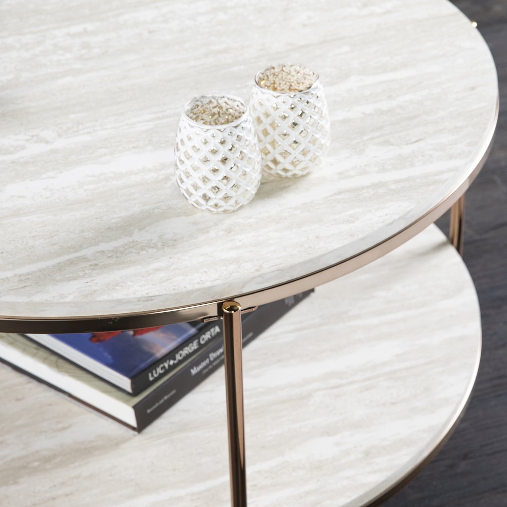 Silas Faux Stone Coffee Table