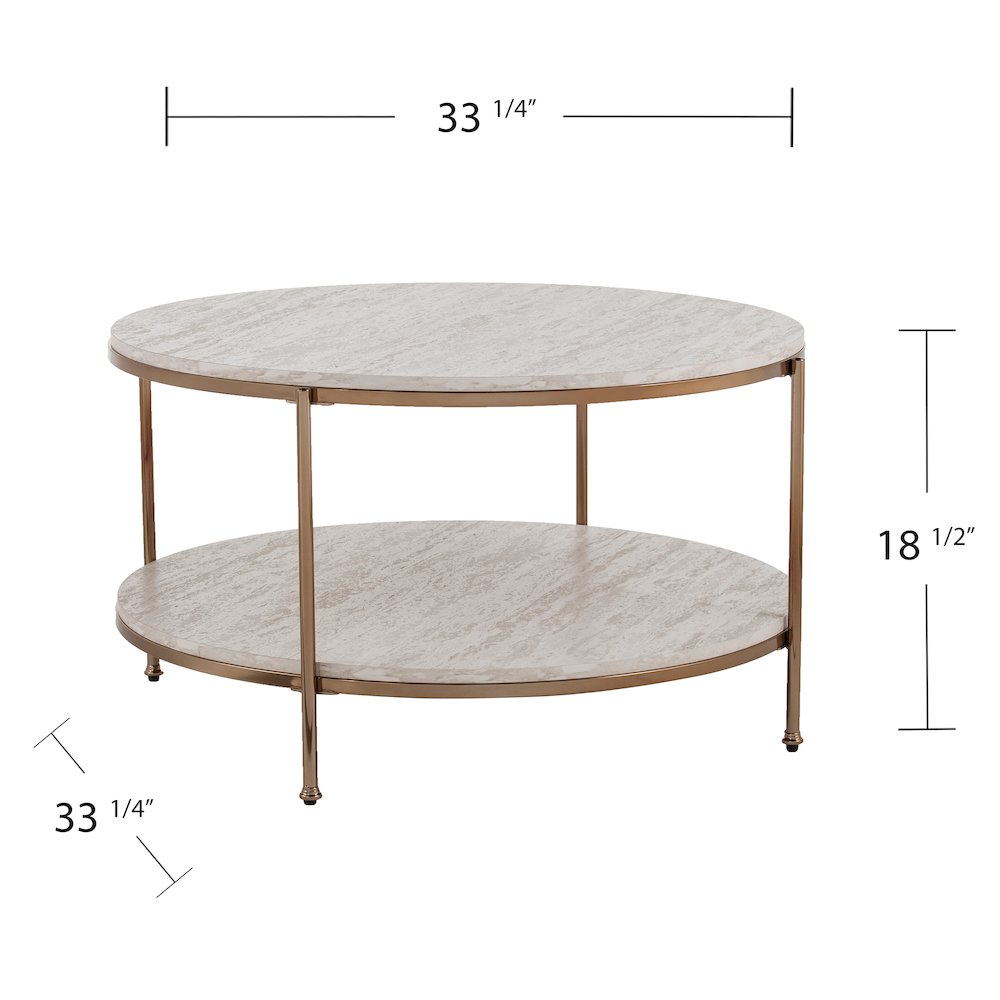 Silas Faux Stone Coffee Table