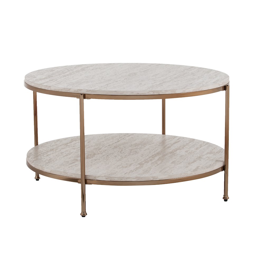 Silas Faux Stone Coffee Table