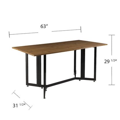 Driness Drop Leaf Table - Oak with Black