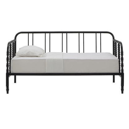 Black Finish Metal Spool Daybed