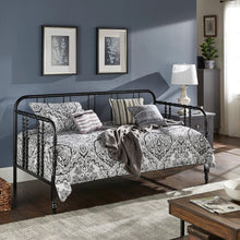 Black Finish Metal Spool Daybed