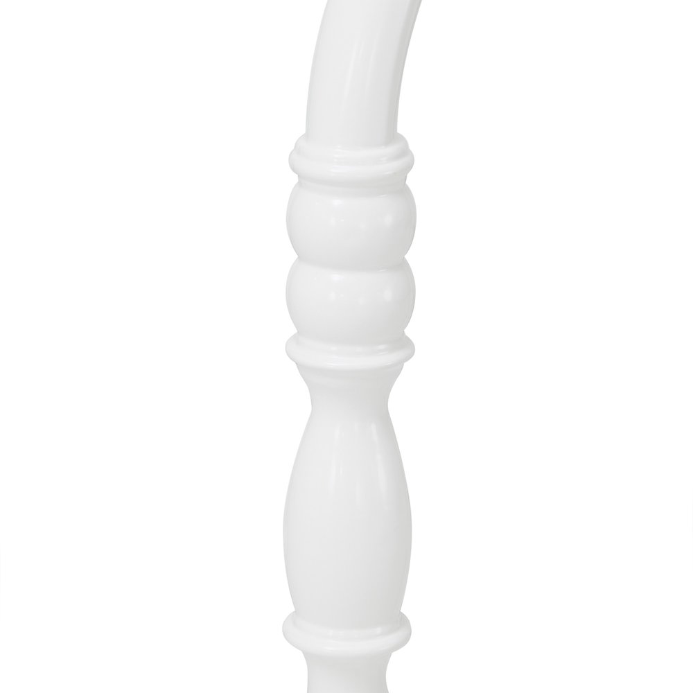 White Finish Metal Spool Full Bed