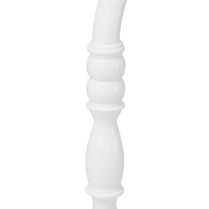 White Finish Metal Spool Full Bed