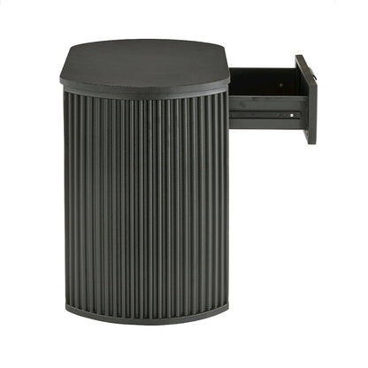 Black Finish 1-Drawer Side Table