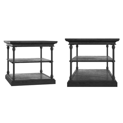 Black Finish End Table