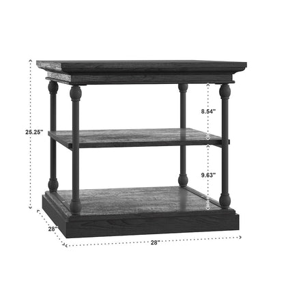 Black Finish End Table