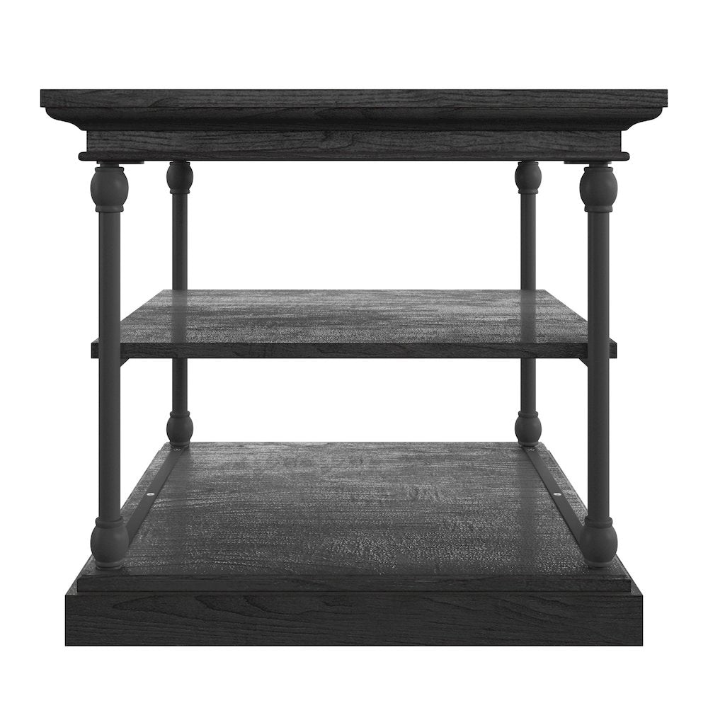 Black Finish End Table