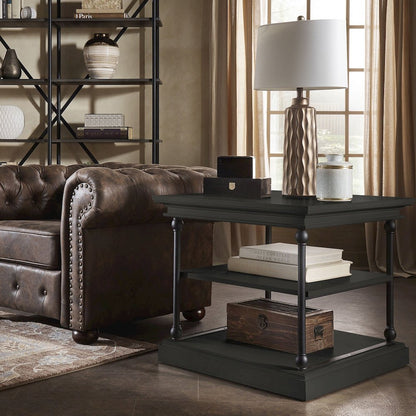 Black Finish End Table