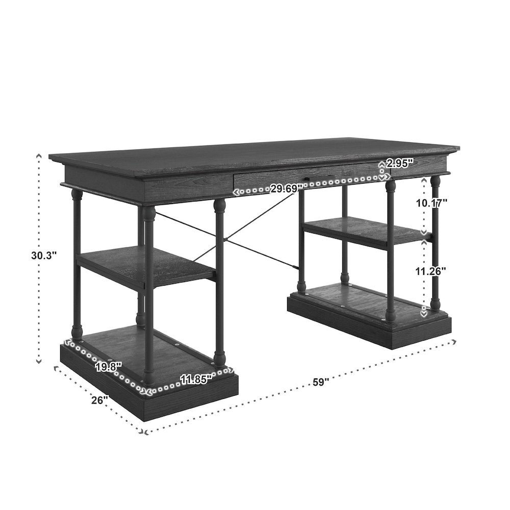 Black Finish Desk