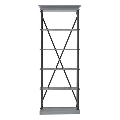Grey Finish 33"W Bookcase