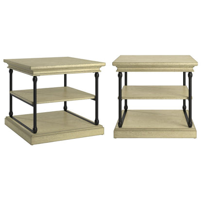 Ivory White Finish End Table