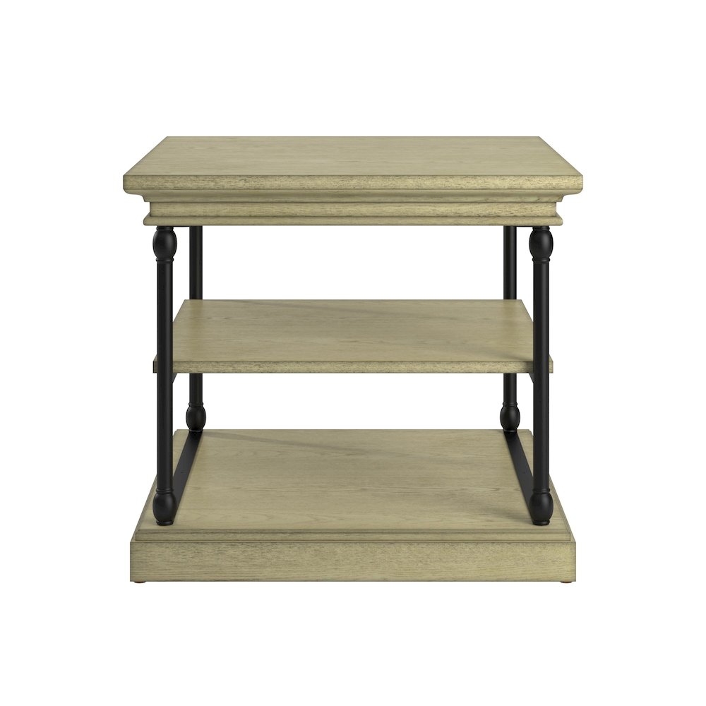 Ivory White Finish End Table