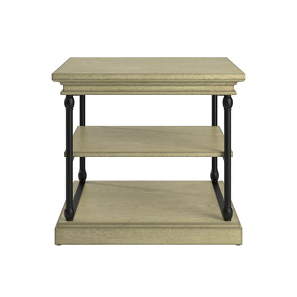 Ivory White Finish End Table