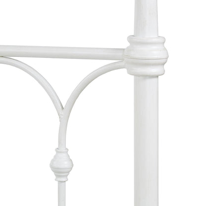 Antique White Finish Powder Coat Metal Full Bed