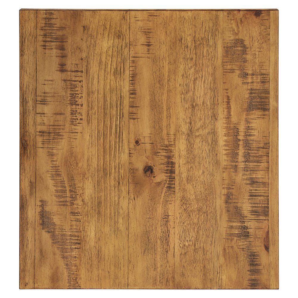 Oak Finish End Table With Shelf