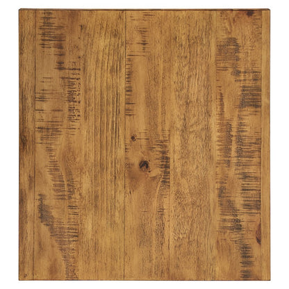 Oak Finish End Table With Shelf