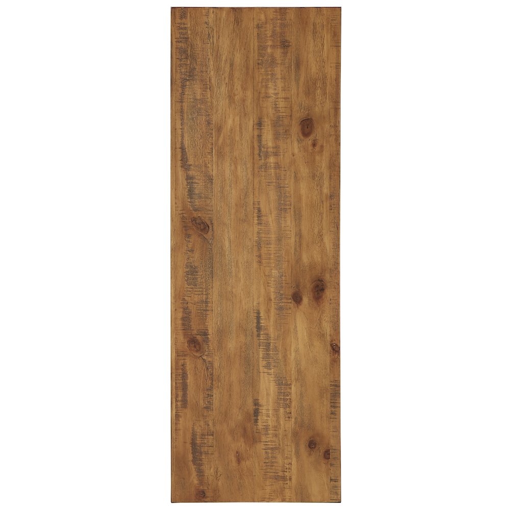 Oak Finish Sofa Table With Shelf