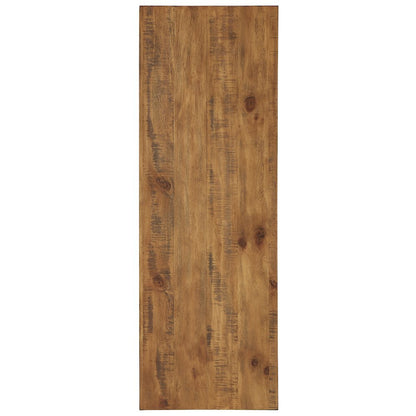 Oak Finish Sofa Table With Shelf