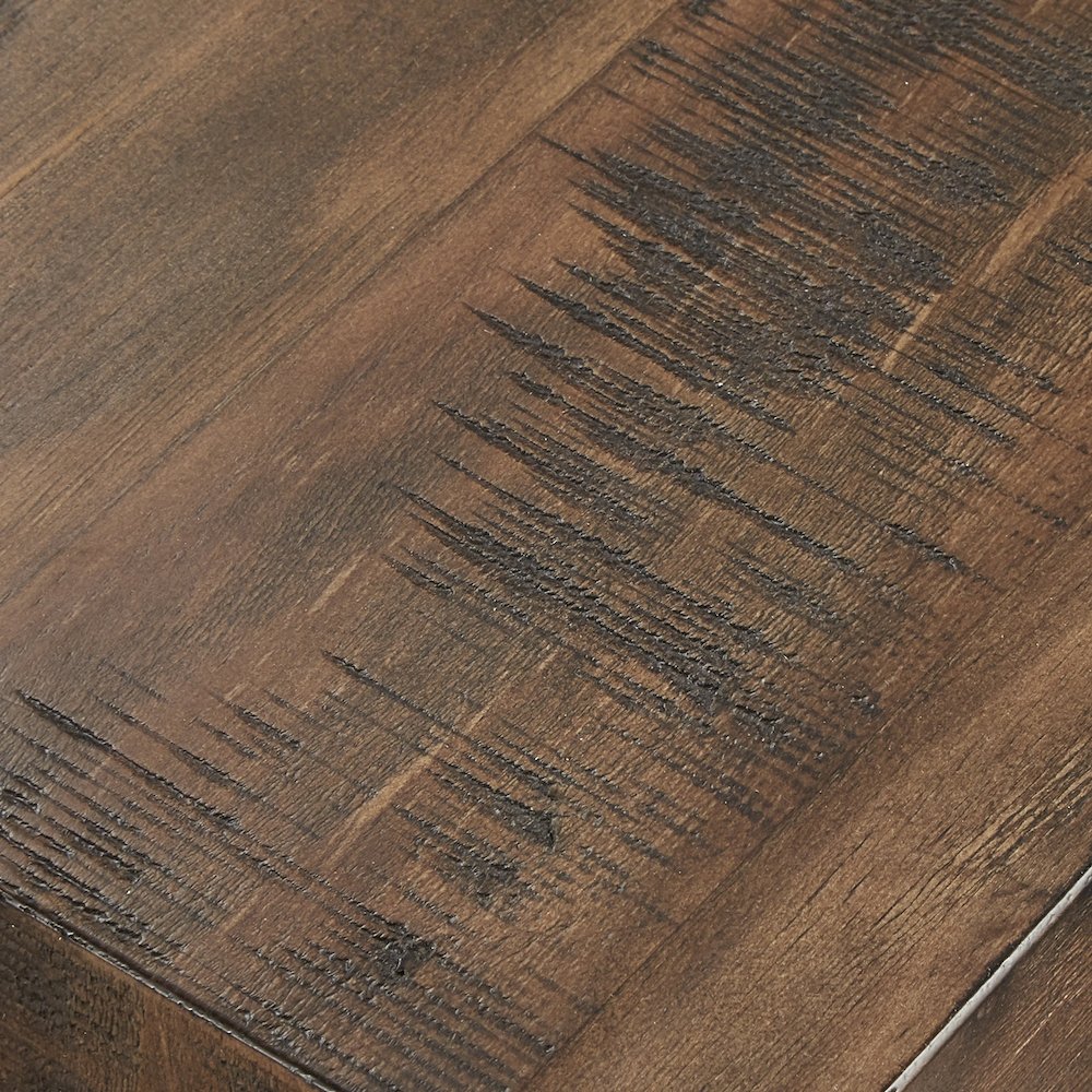 Brown Finish Coffee Table With Shelf