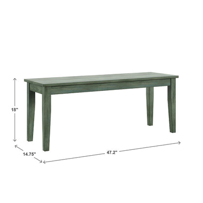 Antique Sage Finish 48"W Bench
