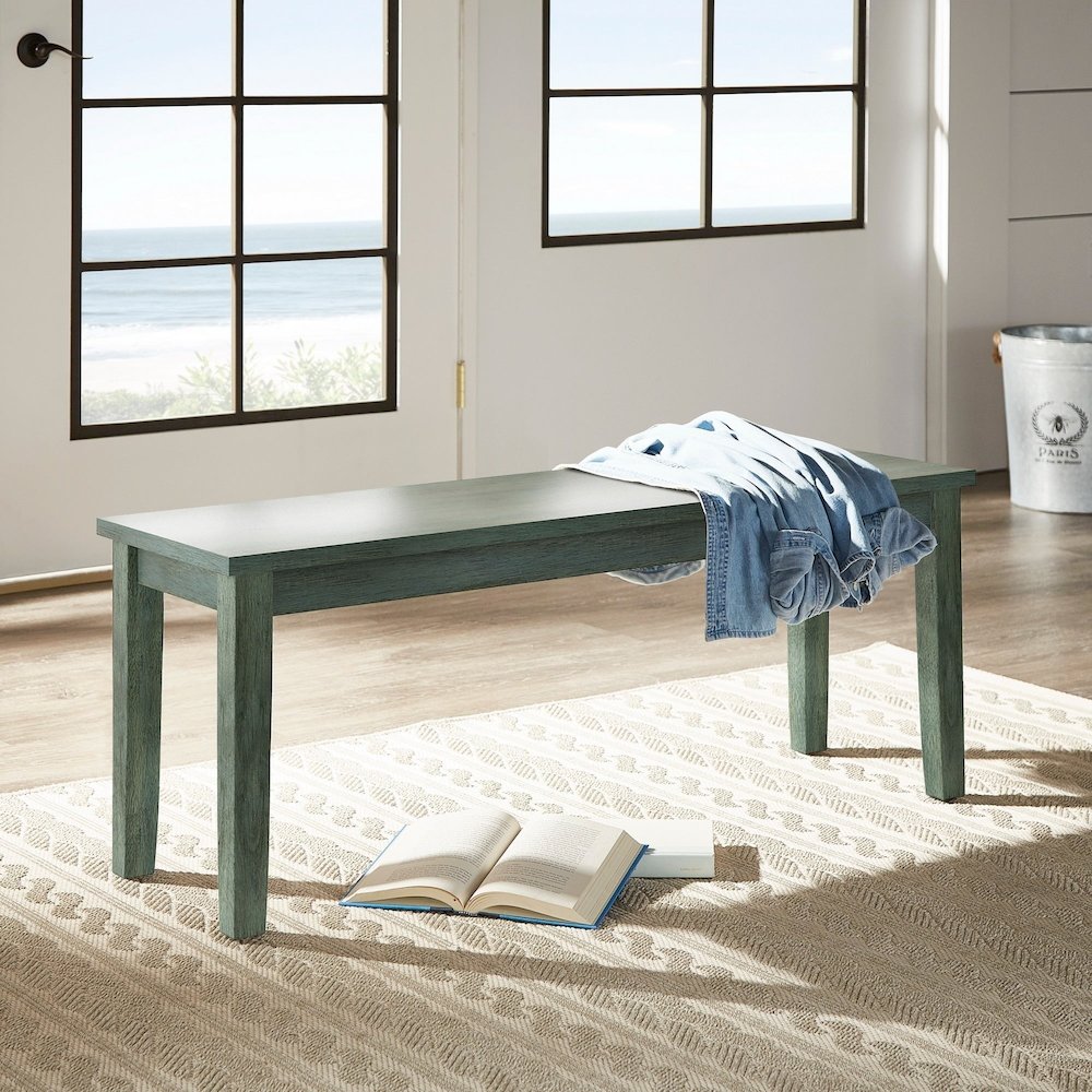 Antique Sage Finish 48"W Bench
