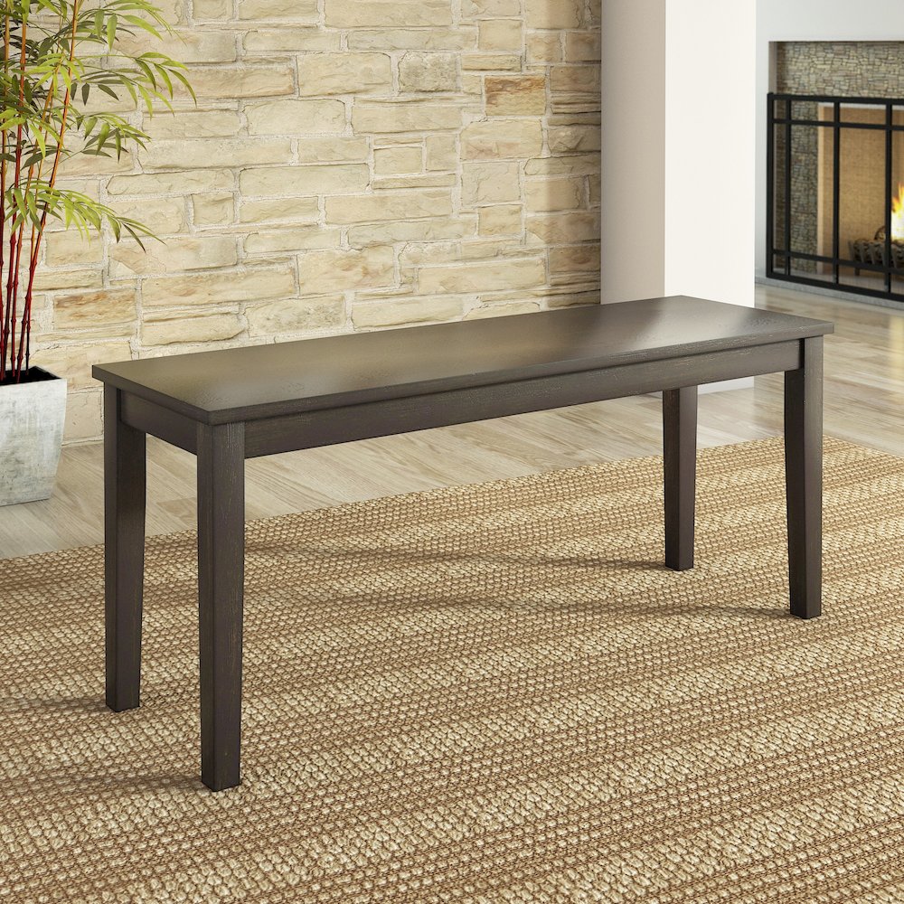 Antique Black Finish 48"W Bench