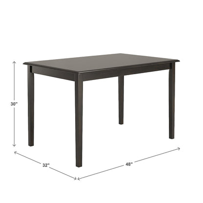 Antique Black Finish 48" Dining Table
