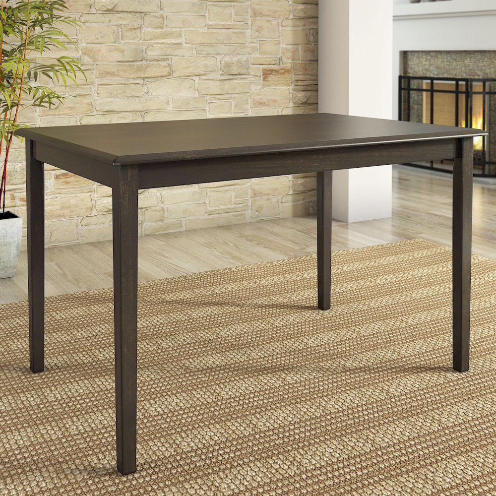 Antique Black Finish 48" Dining Table