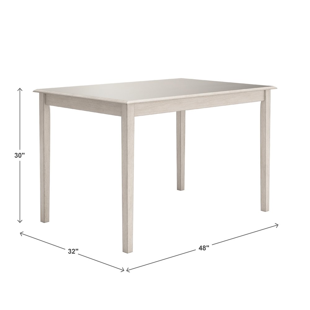 Antique White Finish 48" Dining Table