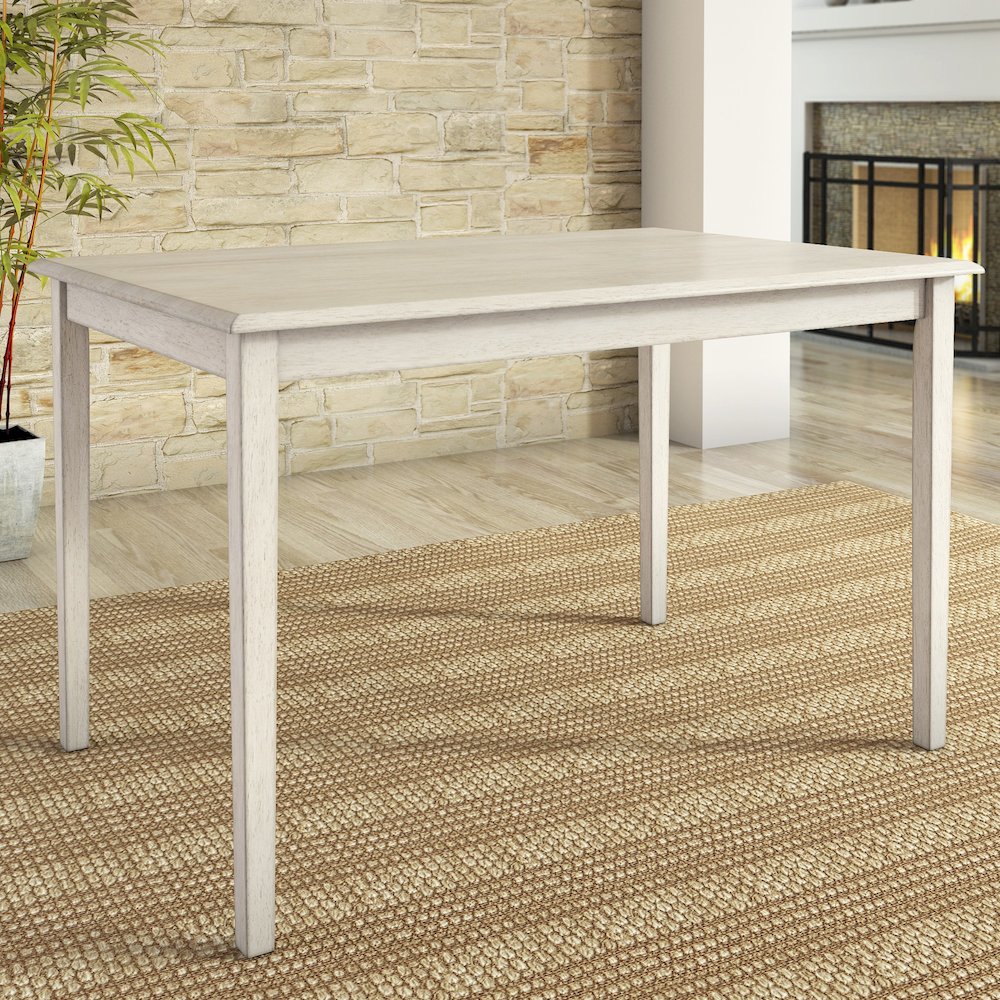 Antique White Finish 48" Dining Table