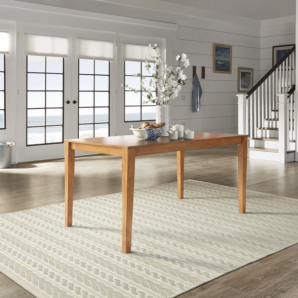 Oak Finish 60" Dining Table