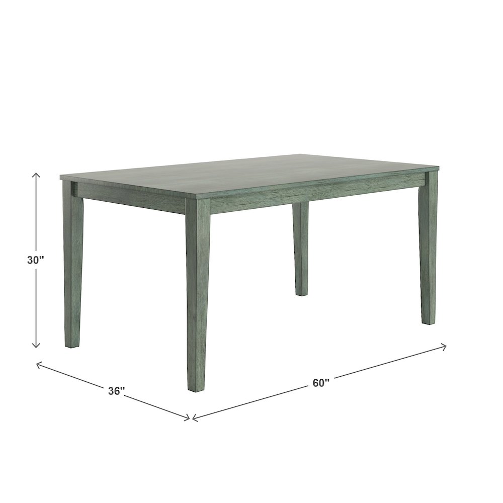 Antique Sage Finish 60" Dining Table