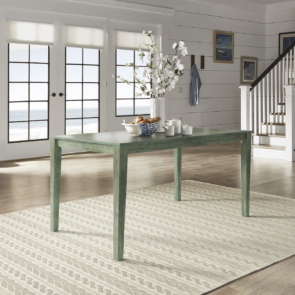 Antique Sage Finish 60" Dining Table