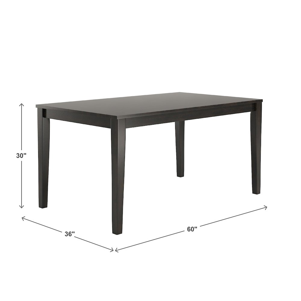 Antique Black Finish 60" Dining Table