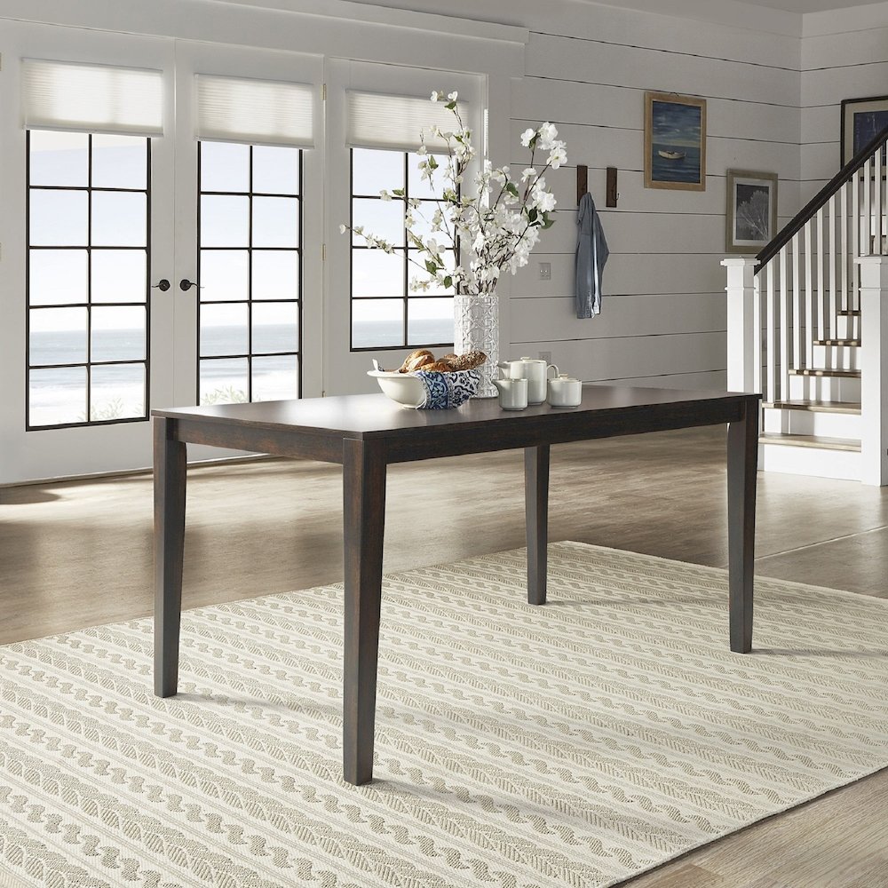 Antique Black Finish 60" Dining Table