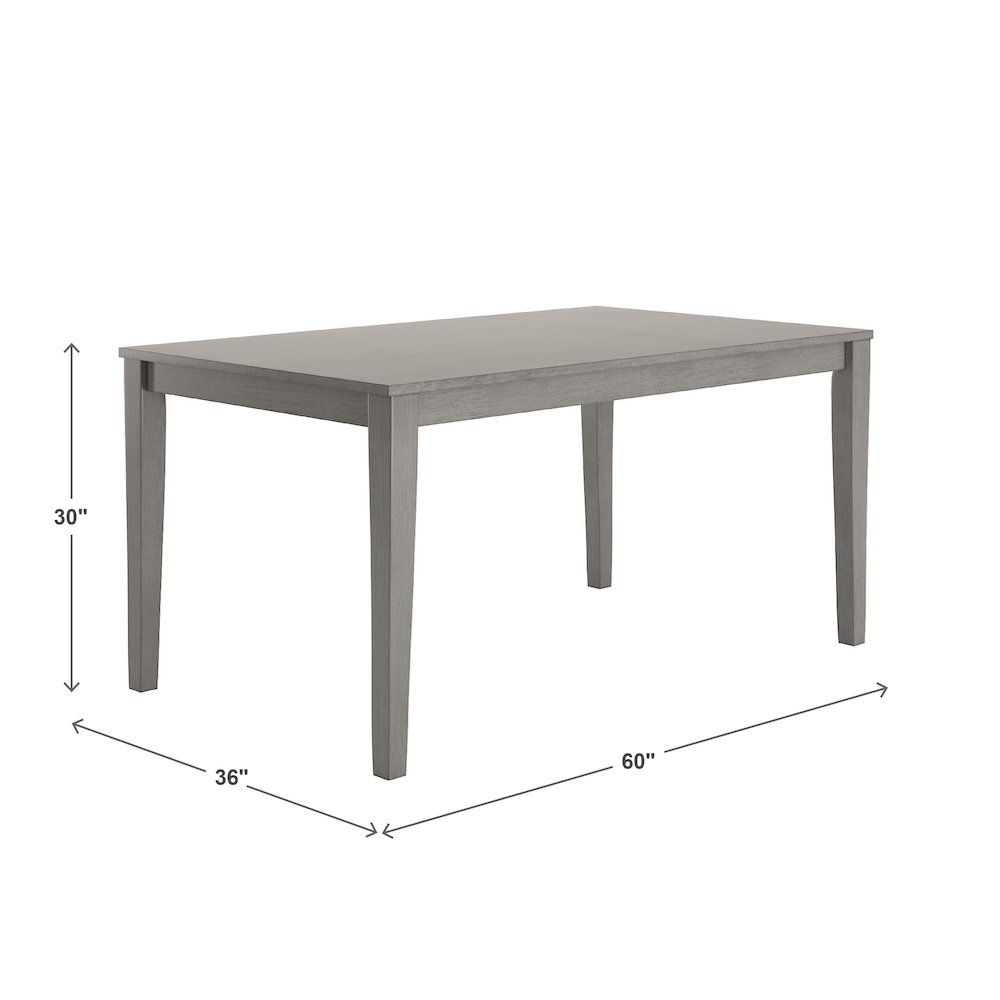 Antique Grey Finish 60" Dining Table