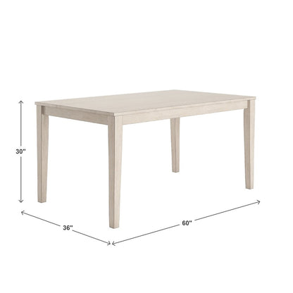 Antique White Finish 60" Dining Table