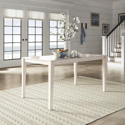 Antique White Finish 60" Dining Table