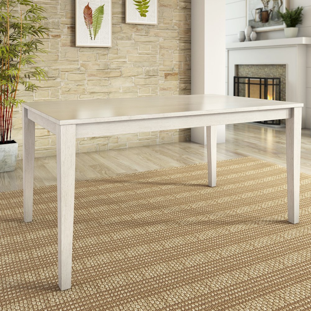 Antique White Finish 60" Dining Table