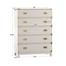 Glam Wood Dresser - White
