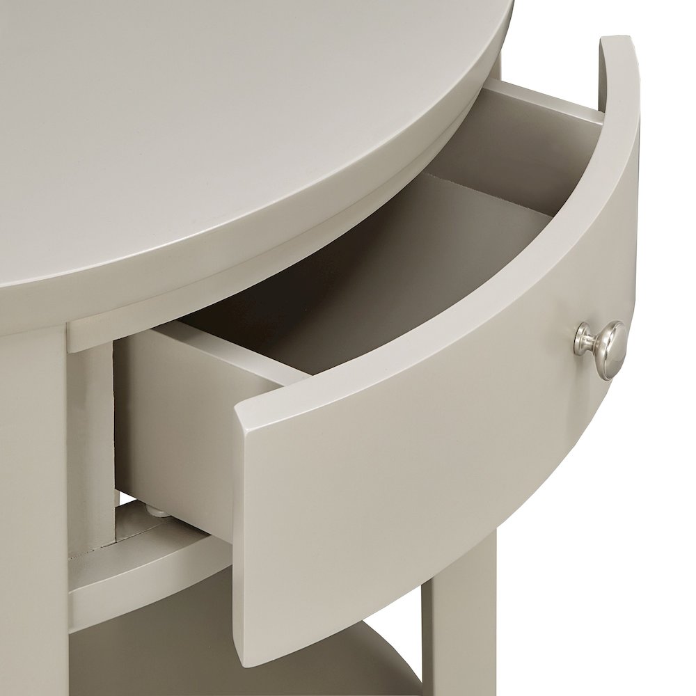 Silver Birch Finish Oval Accent Table
