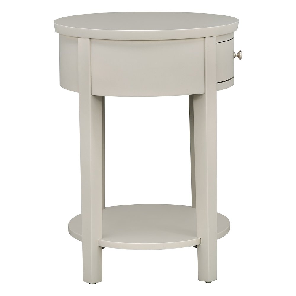 Silver Birch Finish Oval Accent Table